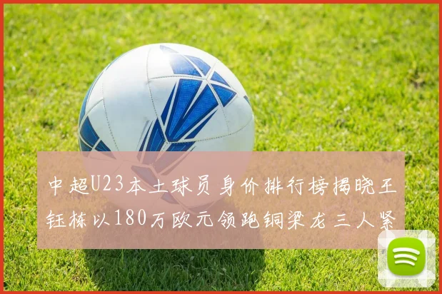 中超U23本土球员身价排行榜揭晓王钰栋以180万欧元领跑铜梁龙三人紧随其后